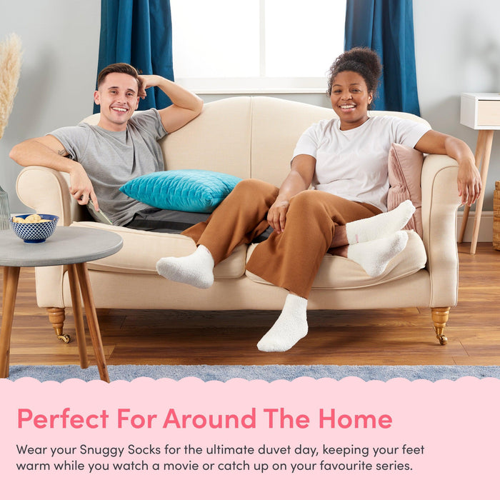 Snuggy White Fluffy Slipper Socks