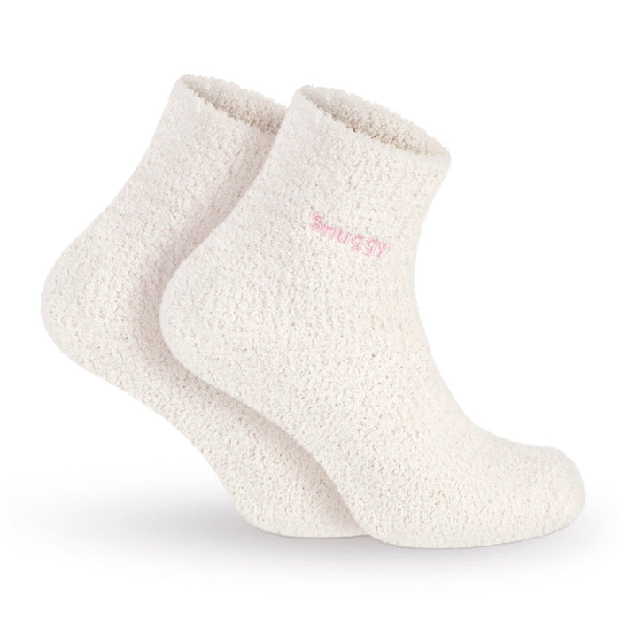 White Fluffy Slipper Socks