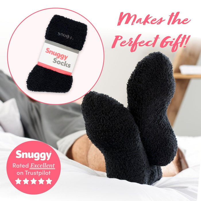 Black Fluffy Slipper Socks