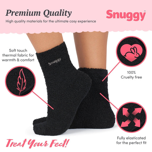 Black Fluffy Slipper Socks