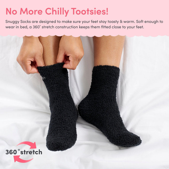 Black Fluffy Slipper Socks