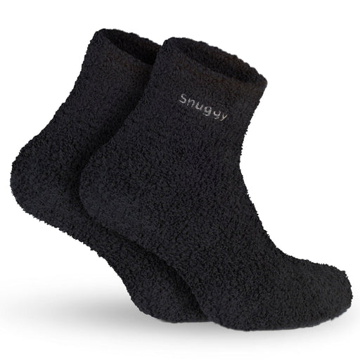 Black Fluffy Slipper Socks