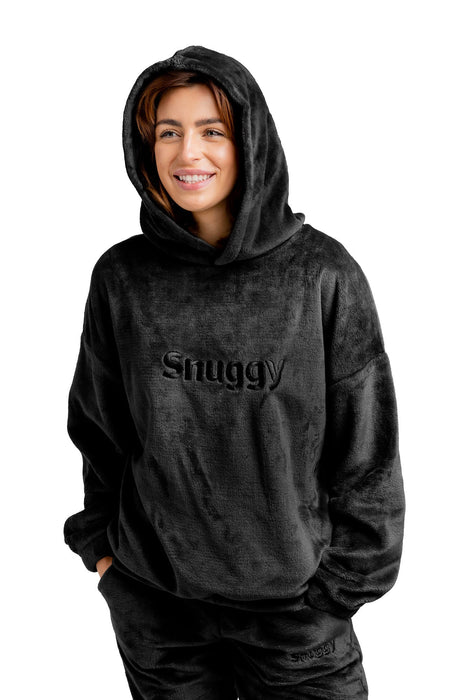 Black Snuggy Fleece Hoodie