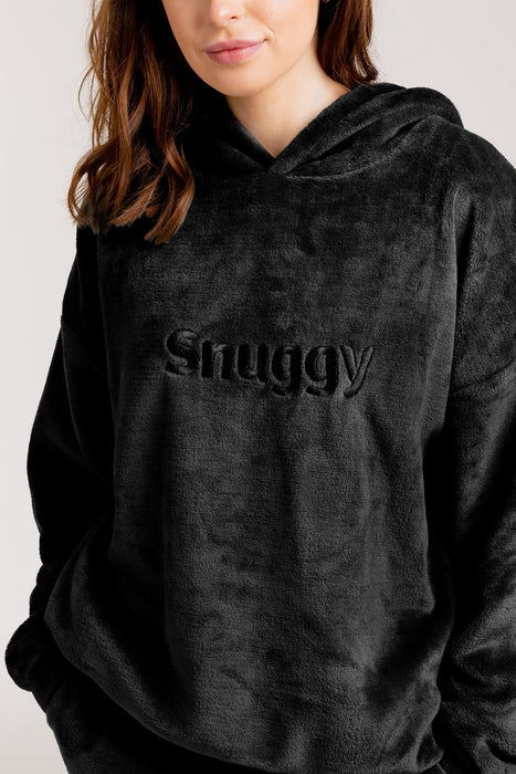 Black Snuggy Fleece Hoodie