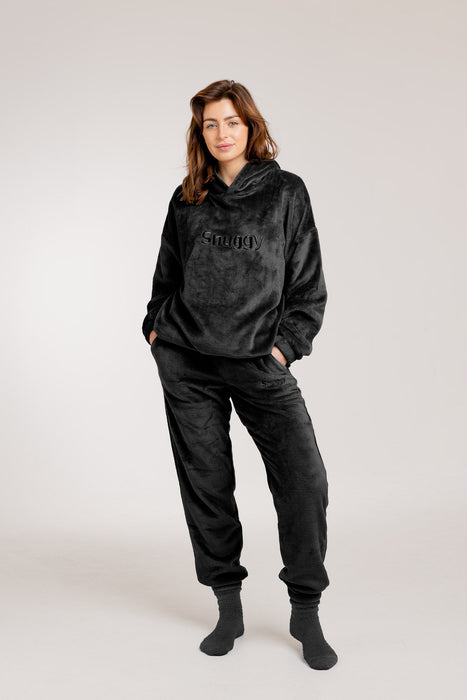 Black Snuggy Fleece Joggers