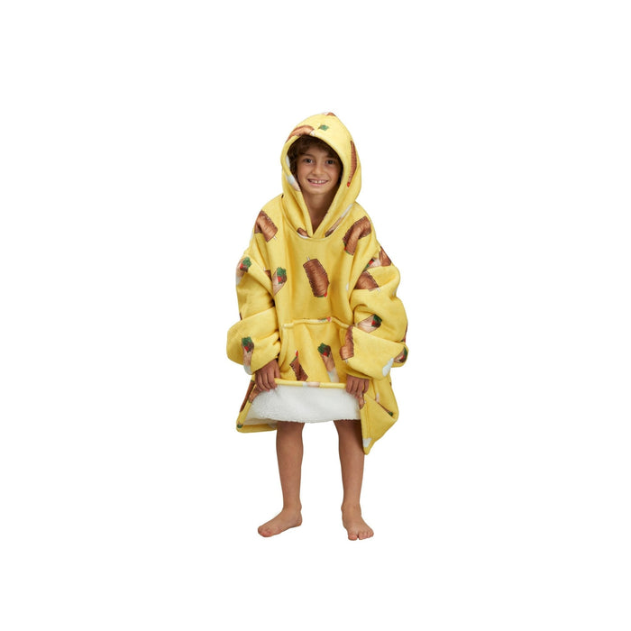 Kids Kebab Printed Hooded Blanket