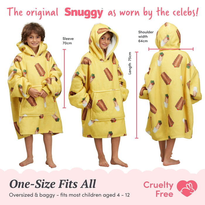 Kids Kebab Printed Hooded Blanket