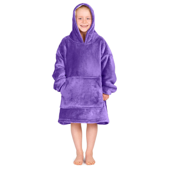 Kids Purple Hooded Blanket