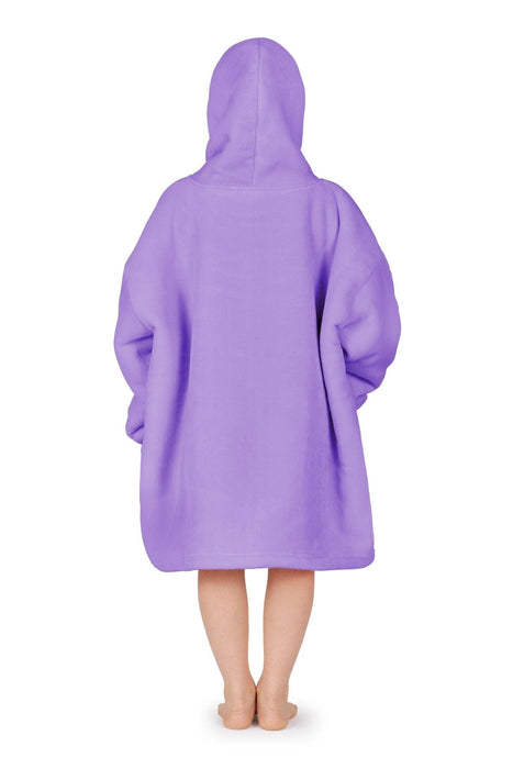 Kids Purple Hooded Blanket