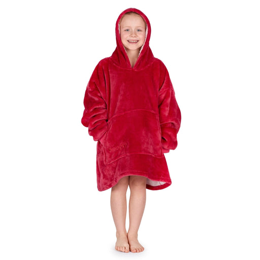 Kids Red Hooded Blanket