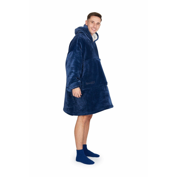 Navy Adult Hooded Blanket