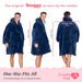 Navy Adult Hooded Blanket