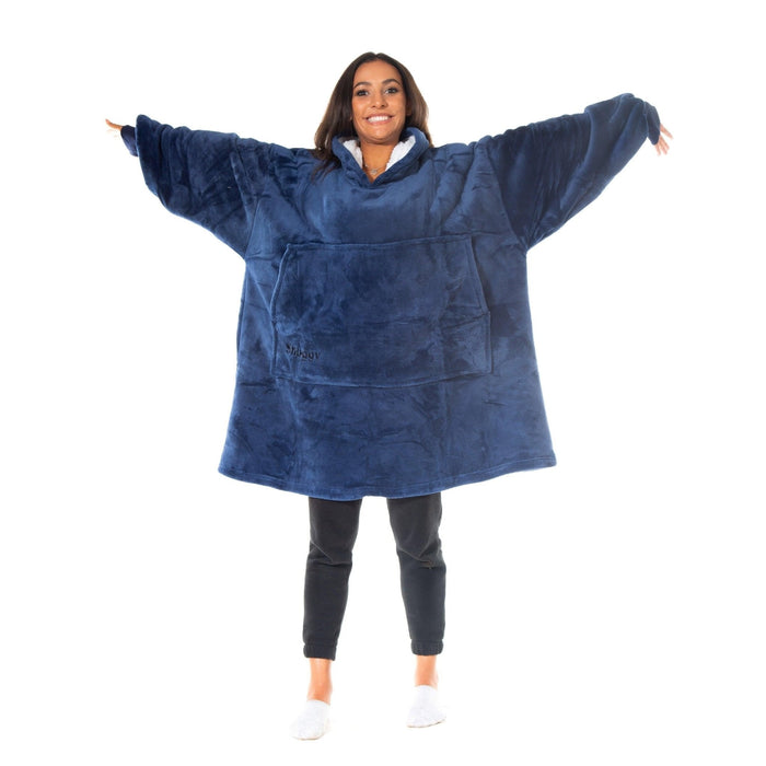 Navy Adult Hooded Blanket