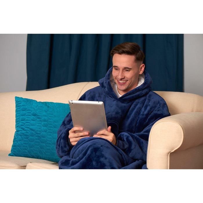 Buy Navy Adult Hooded Blanket