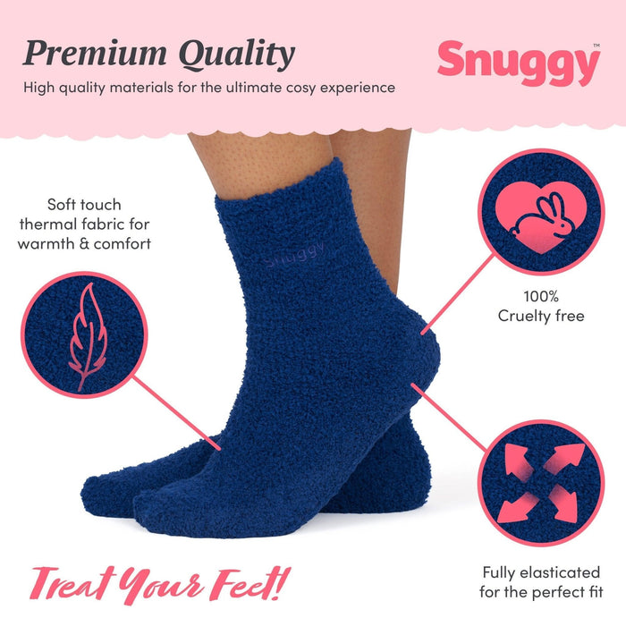 Buy Navy Fluffy Slipper Socks