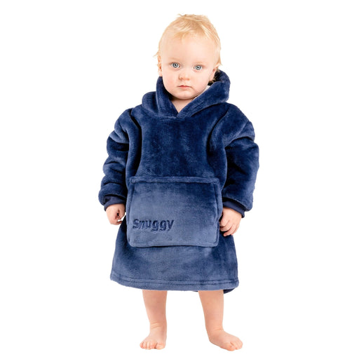 Navy Mini Fleece Hooded Blanket (0-4 Years)