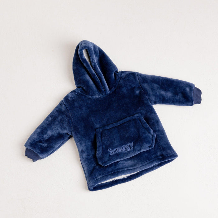 Navy Mini Fleece Hooded Blanket (0-4 Years)