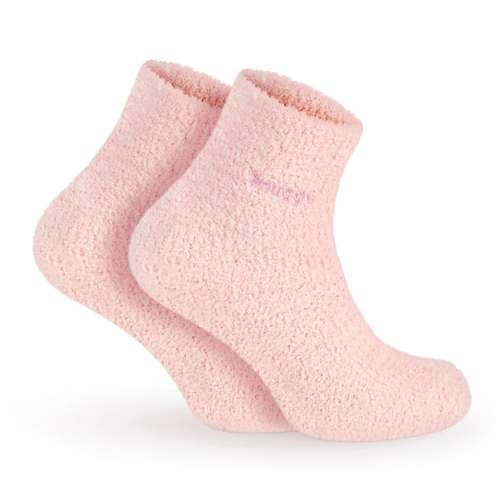 Pink Fluffy Slipper Socks