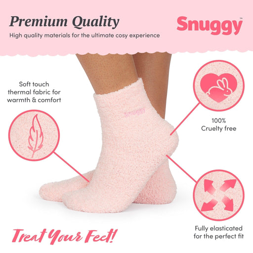 Pink Fluffy Slipper Socks