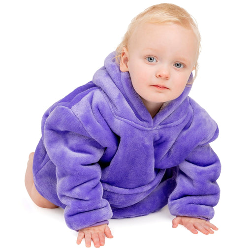 Purple Mini Fleece Hoodie Blanket (0-4 Years)