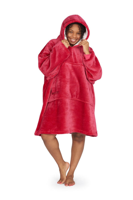 Red Adult Hooded Blanket