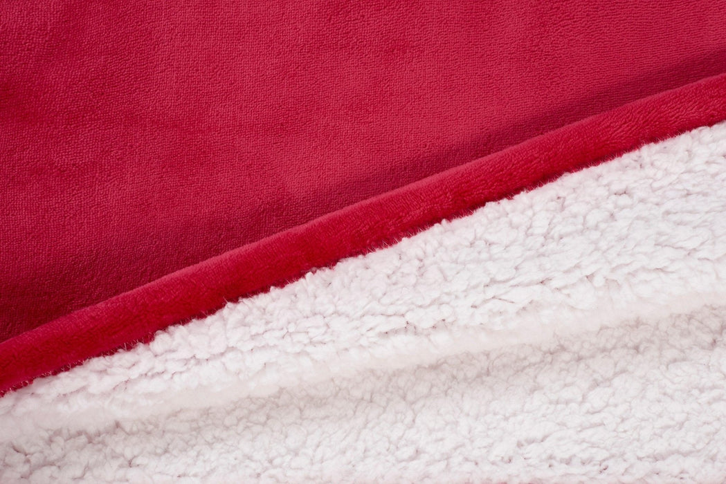 Red Adult Hooded Blanket