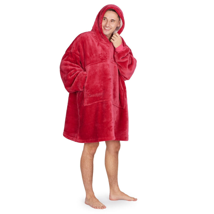 Red Adult Hooded Blanket