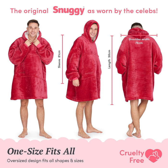 Buy Red Adult Hooded Blanket