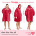 Red Adult Hooded Blanket