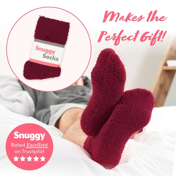 Red Fluffy Slipper Socks