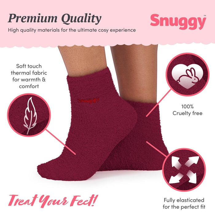 Red Fluffy Slipper Socks