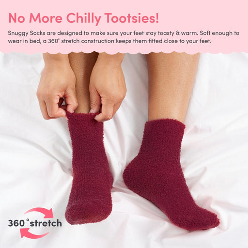 Red Fluffy Slipper Socks