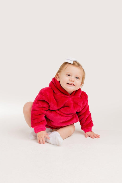 Red Mini Fleece Hoodie Blanket 0 4 Years