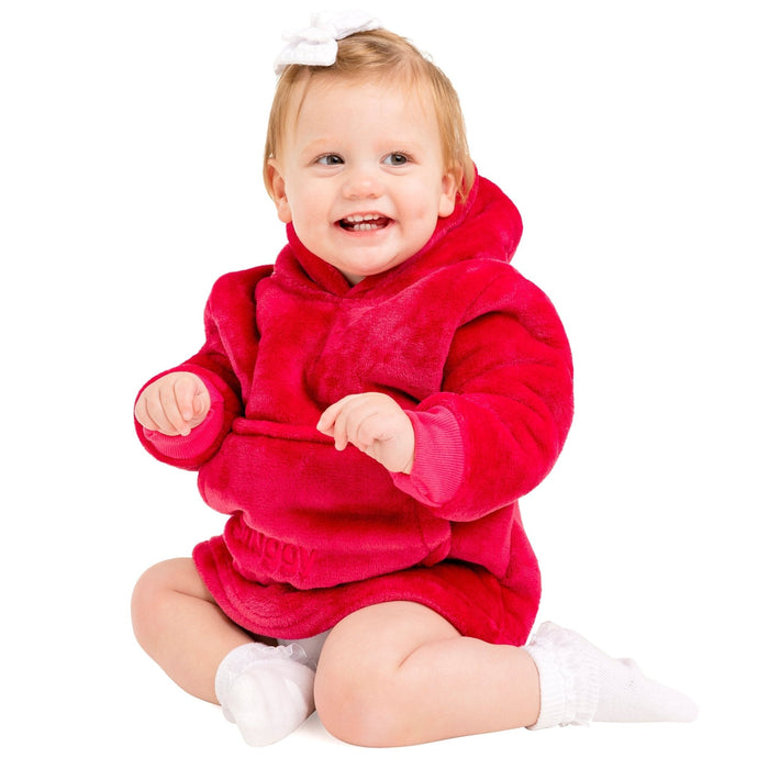 Red Mini Fleece Hoodie Blanket (0-4 Years)