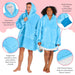 Sky Blue Adult Hooded Blanket