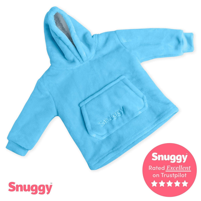 Sky Blue Mini Fleece Hoodie Blanket (0-4 Years)