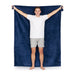 Snuggy Sherpa Fleece Blanket in Navy