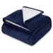 Snuggy Sherpa Fleece Blanket in Navy