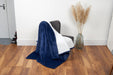 Snuggy Sherpa Fleece Blanket in Navy