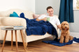 Snuggy Sherpa Fleece Blanket in Navy